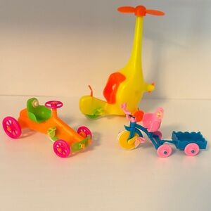 Vintage Mattel Skiddles riding accessories